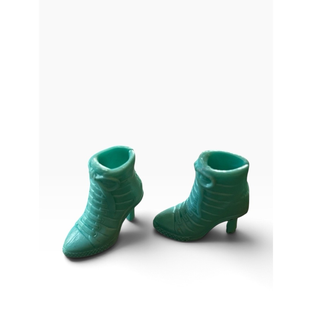 Mattel Barbie Fashionista Fashion Teal Blue High Heel Boots Shoes Replacement